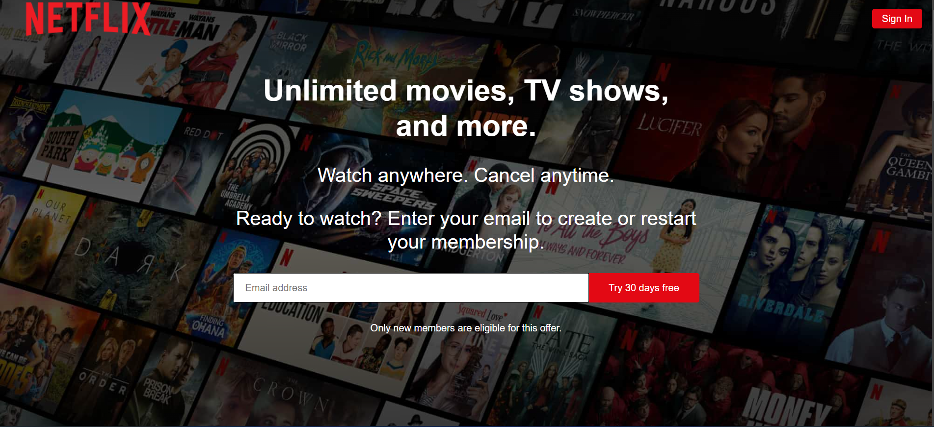 NETFLIX Demo Website